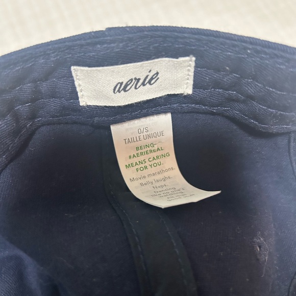 Aerie Navy Total Optimist Baseball Hat - Picture 2 of 2